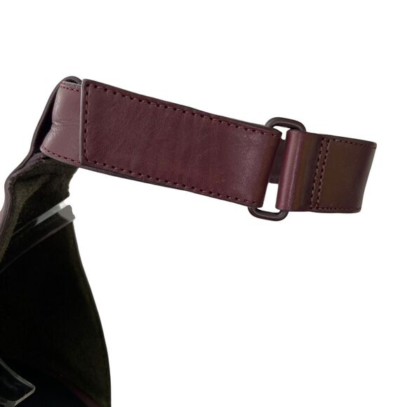 Alexander Wang Burgundy Leather Ankle Strap 4” Heels Women's Size 40 / US 10 - Picture 7 of 11